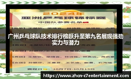 广州乒乓球队技术排行榜跃升至第九名展现强劲实力与潜力